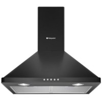 Hotpoint HHP65CMBK Classic 60cm Chimney Cooker Hood Black