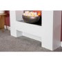 Adam Cubist White Electric Fireplace Suite with Pebble Bowl