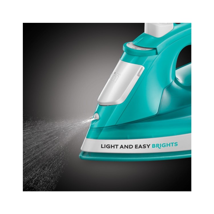 Russell Hobbs 24840 2400W Light & Easy Brights Steam Iron - Aqua