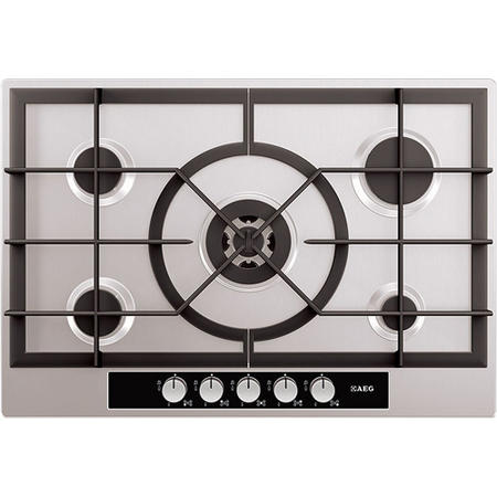 AEG HG755440SM 75cm Five Burner Gas Hob - Stainless Steel