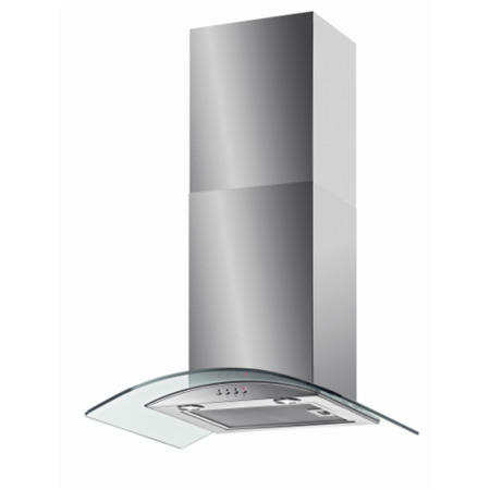 GRADE A3 - Moderate Cosmetic Damage - Baumatic BT6.3GL Curved Glass 60cm Chimney Hood in Stainless Steel