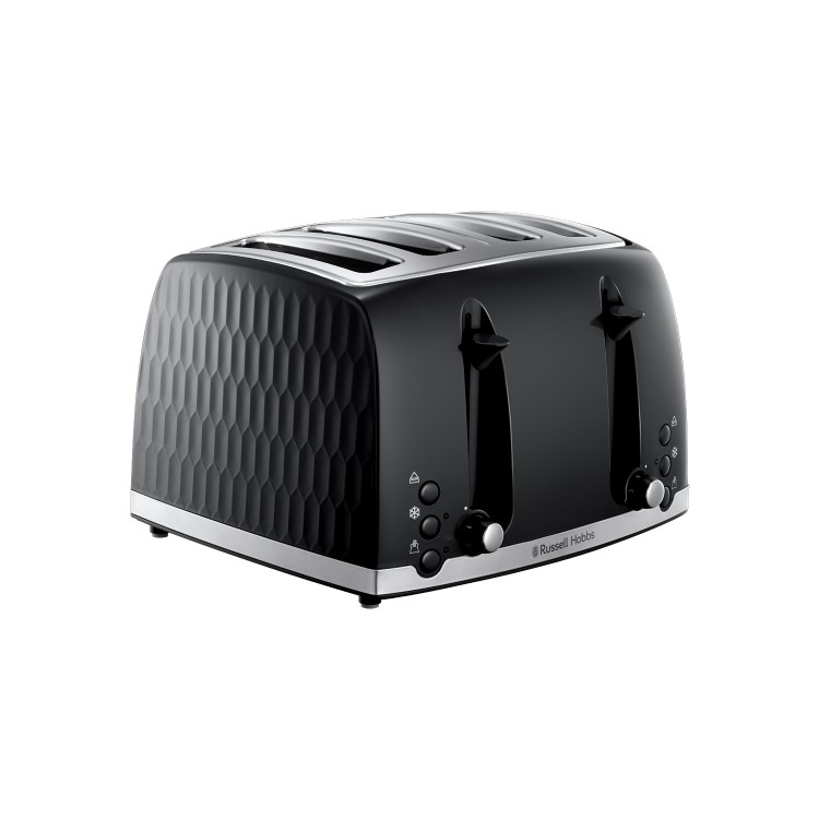 Russell Hobbs 26071 Honeycomb 4 Slice Toaster - Black