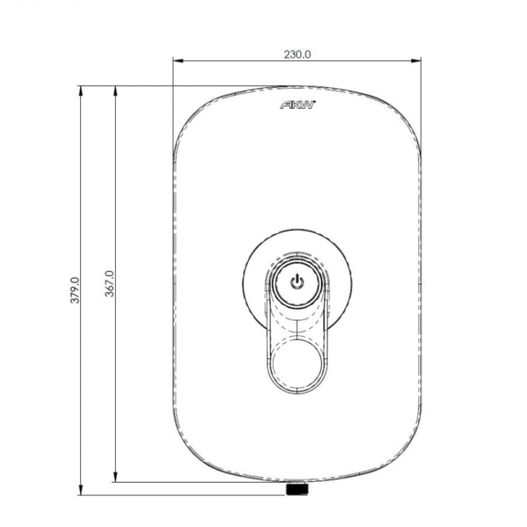 AKW Smartcare 9.5kw Electric Shower with Lever