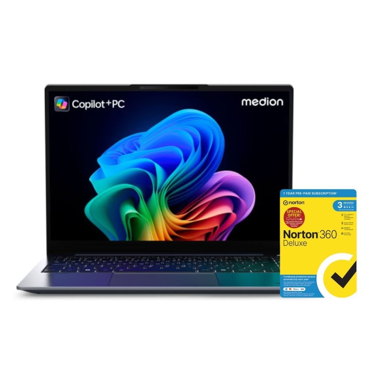 Medion AI SPRCHRGD S30 Qualcomm Snapdragon X Elite 16GB RAM 512GB SSD 14 Inch 2.8k Windows 11 Home Laptop