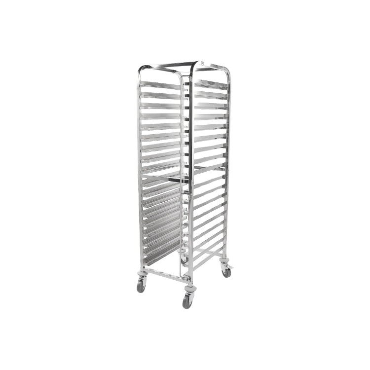 Hamoki 18 Tier Stainless Steel Clearing Racking Trolley For 1/1 GN Pans and 40cm x 60cm Trays