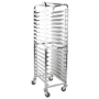 Hamoki 18 Tier Stainless Steel Clearing Racking Trolley For 1/1 GN Pans and 40cm x 60cm Trays