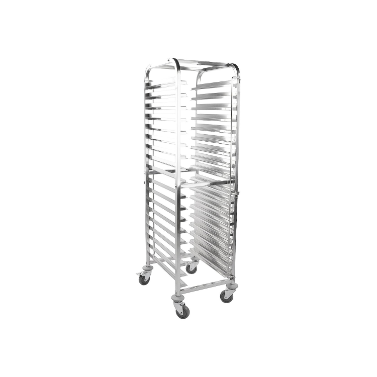 Hamoki 18 Tier Stainless Steel Clearing Racking Trolley For 1/1 GN Pans and 40cm x 60cm Trays