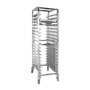 Hamoki 18 Tier Stainless Steel Clearing Racking Trolley For 1/1 GN Pans and 40cm x 60cm Trays