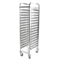 Hamoki 16 Tier Stainless Steel Catering  Clearing Racking Trolley For 1/1 GN Pans