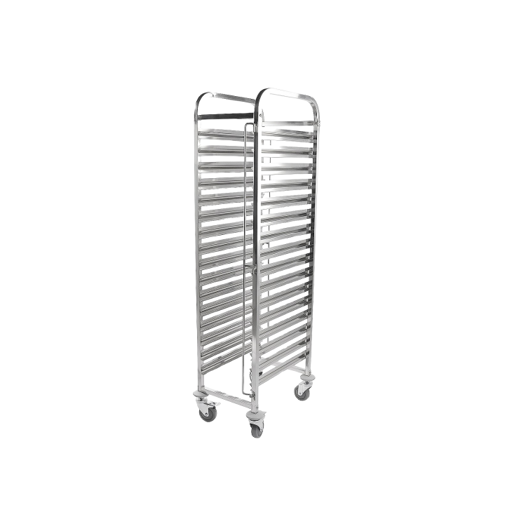 Hamoki 16 Tier Stainless Steel Catering  Clearing Racking Trolley For 1/1 GN Pans