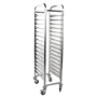 Hamoki 16 Tier Stainless Steel Catering  Clearing Racking Trolley For 1/1 GN Pans