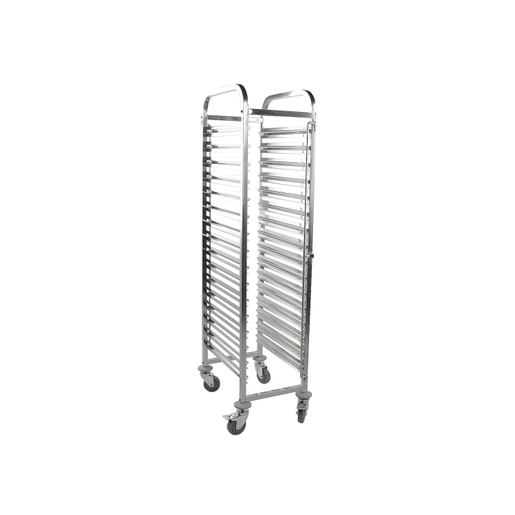 Hamoki 16 Tier Stainless Steel Catering  Clearing Racking Trolley For 1/1 GN Pans