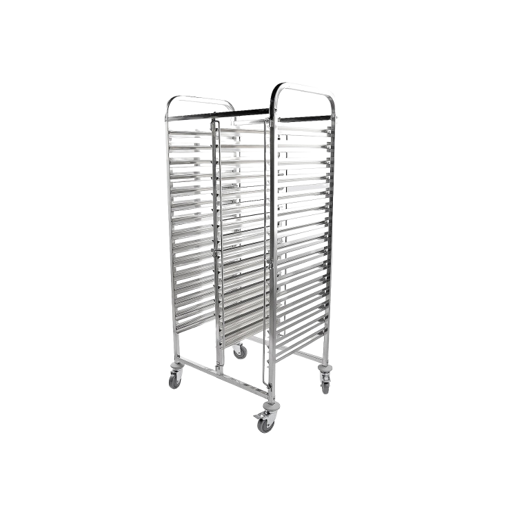 Hamoki 30 Tier - Double Row - Stainless Steel Clearing Racking Trolley For 1/1 GN Pans