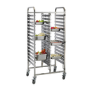 Hamoki 30 Tier - Double Row - Stainless Steel Clearing Racking Trolley For 1/1 GN Pans