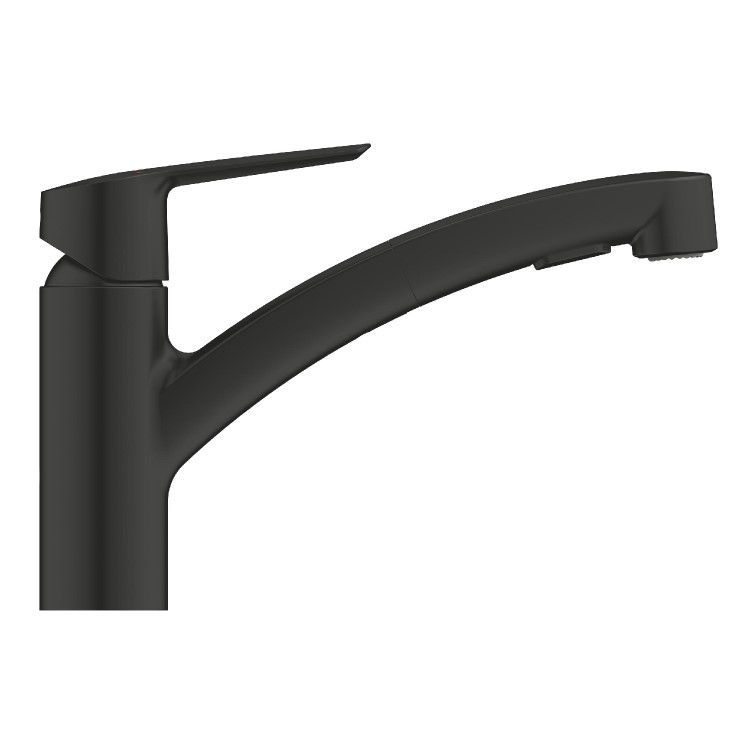 Grohe Start Quickfix Single Lever Monobloc Pull Out Kitchen Tap- Black