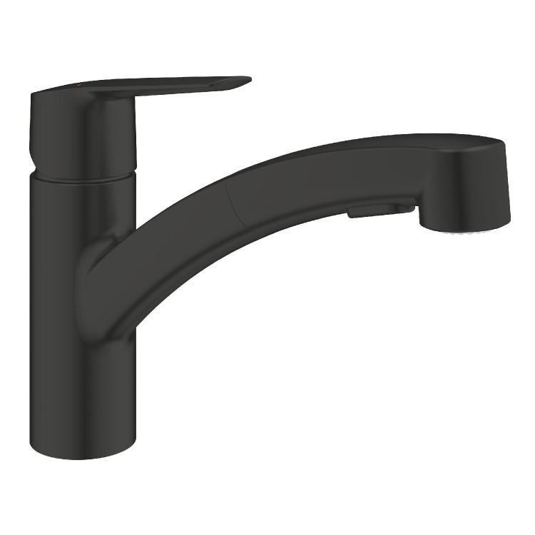 Grohe Start Quickfix Single Lever Monobloc Pull Out Kitchen Tap- Black