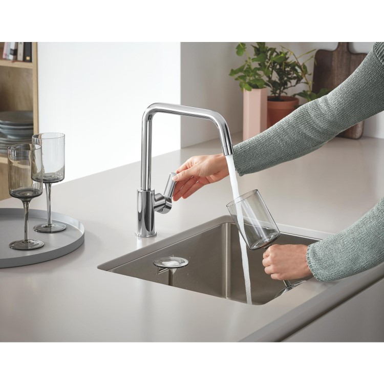 Grohe Quickfix Start Chrome Single Lever Monobloc Kitchen Mixer Tap