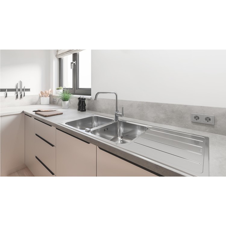 Grohe Quickfix Start Chrome Single Lever Monobloc Kitchen Mixer Tap