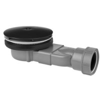 90mm Black Fast Flow Shower Waste  - Wirquin