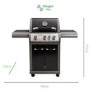 Refurbished Dangrill 3 Burner Gas BBQ with Side Burner