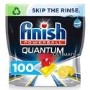 4 x Finish Powerball Quantum Ultimate Lemon Sparkle Dishwasher Tablets Pack Of 100
 