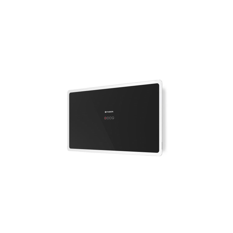 Faber Glam Fit 80cm Flat Cooker Hood - Black Glass