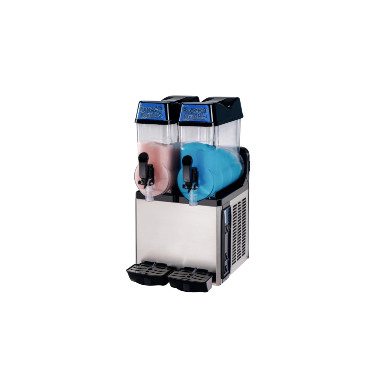 Hamoki Commercial Slush Machine 2 x 12 Litres HA-J12LX2 Rectangular Drip Tray. Twin Tanks. 13 Amp Plug In