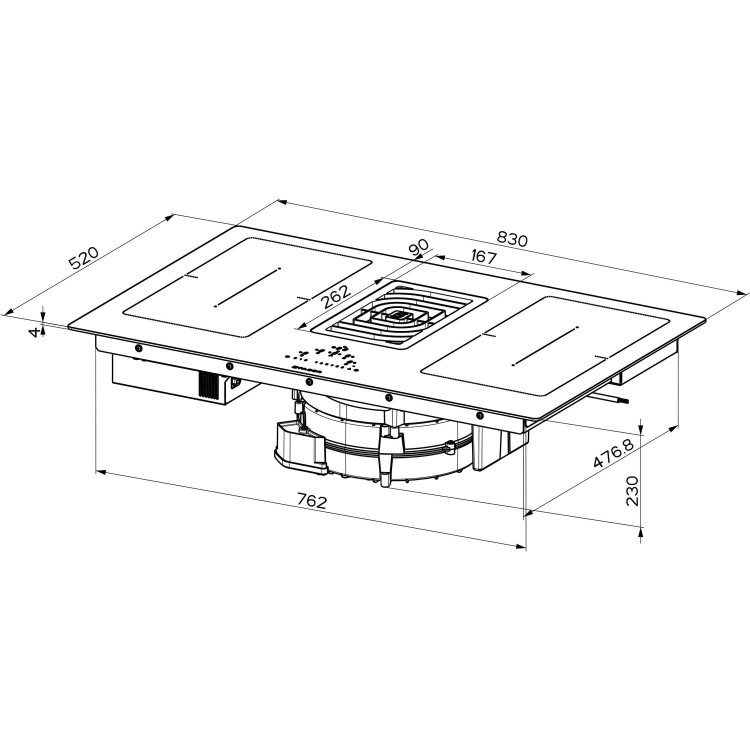 Faber Galileo Smart 83cm Venting Induction Hob