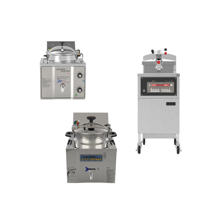 Hamoki TP-16L Commercial 15ltr Pressure Fryer - 12 Piece Electric Chicken Pressure Fryer 3kW