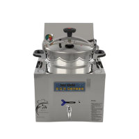 Hamoki TP-22L Commercial 22ltr Pressure Fryer - Digital Controls - Countertop - 15 Pieces Chicken - Hardwired 3.5kW