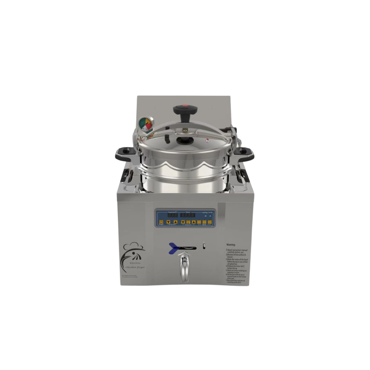 Hamoki TP-22L Commercial 22ltr Pressure Fryer - Digital Controls - Countertop - 15 Pieces Chicken - Hardwired 3.5kW