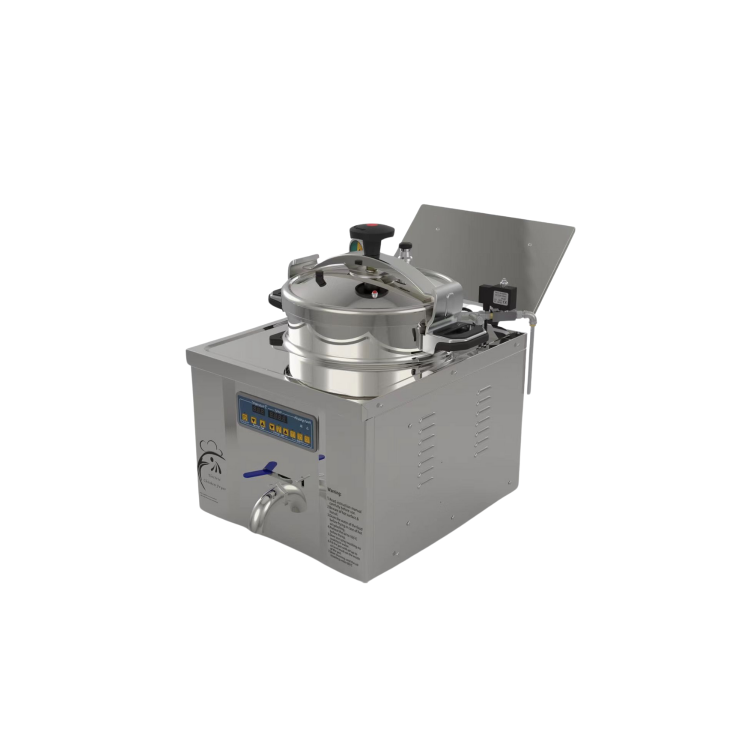 Hamoki TP-22L Commercial 22ltr Pressure Fryer - Digital Controls - Countertop - 15 Pieces Chicken - Hardwired 3.5kW