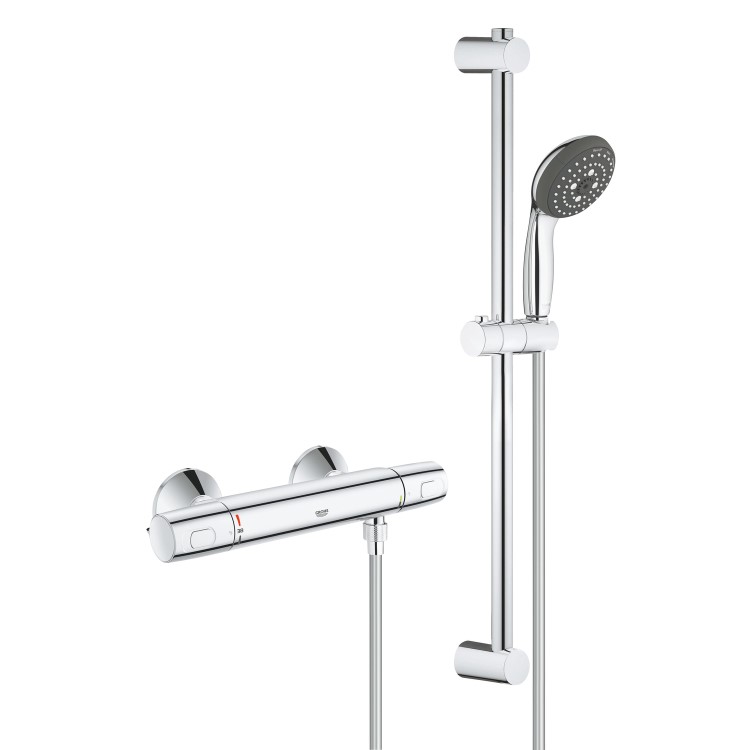 Grohe Precision Trend Thermostatic Cool Touch Shower Set - Chrome