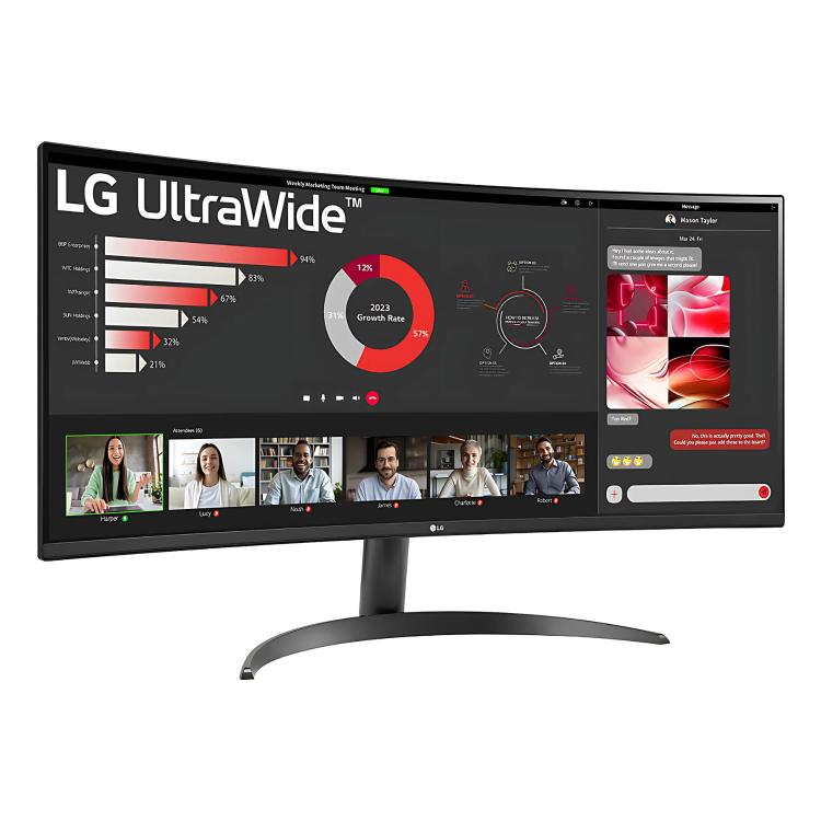 LG 34WR50QK 34" VA WQHD UltraWide Curved Monitor