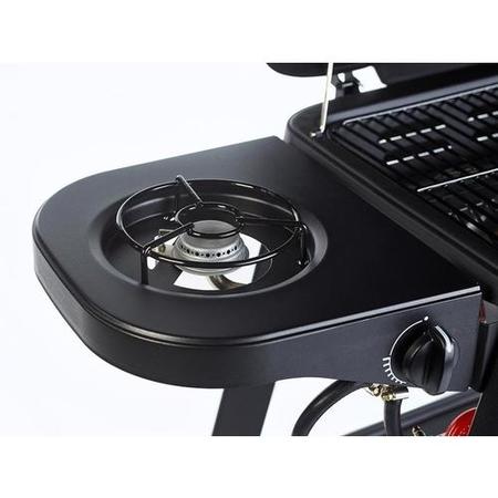 Outback Excel Onyx - 2 Burner Gas BBQ Grill with Side Burner - Black