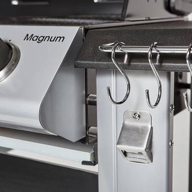 Outback Magnum - 3 Burner Gas BBQ Grill with Side Burner - Black & Silver