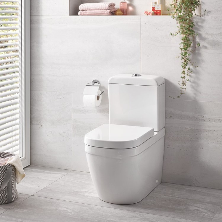 Close Coupled Rimless Toilet with Soft Close Seat - Grohe Euro