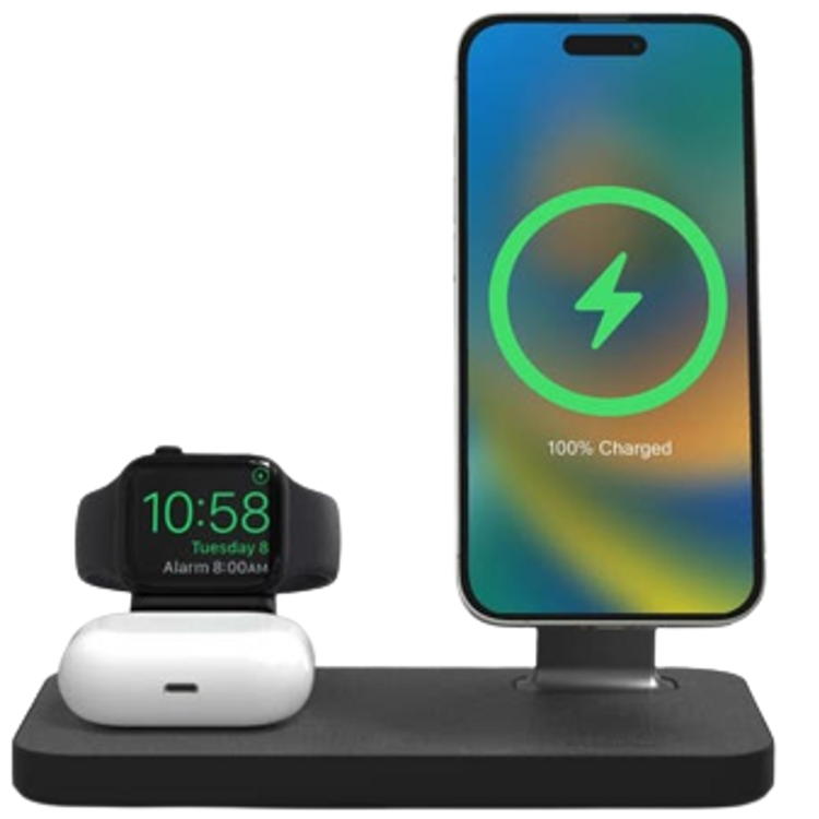 Mophie Snap+ 3in1 15W Wireless Charger for Apple iPhone / Apple Watch / Airpods - Black