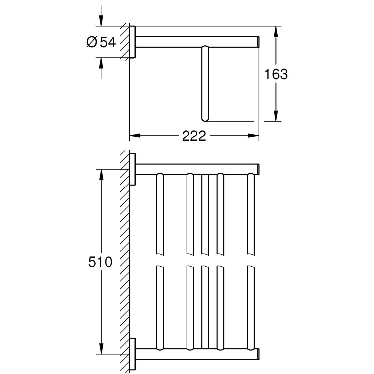 Grohe BauCosmopolitan Multi-Towel Rack