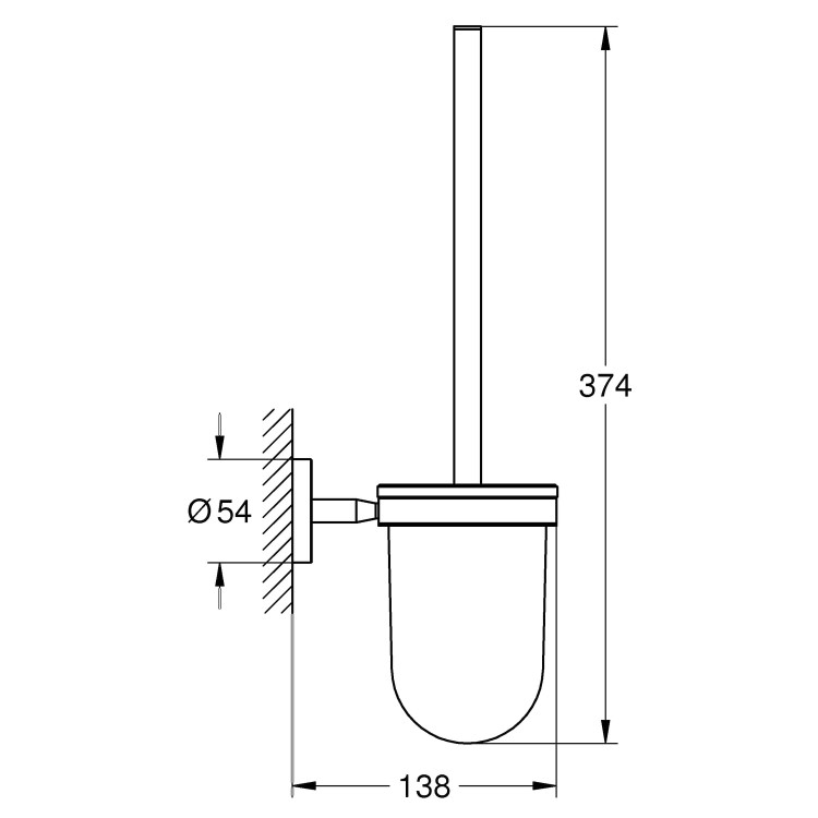 Grohe BauCosmopolitan Toilet Brush Set