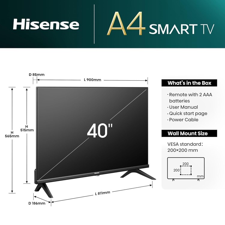 Hisense A4N 40 inch Smart Full HD LED TV