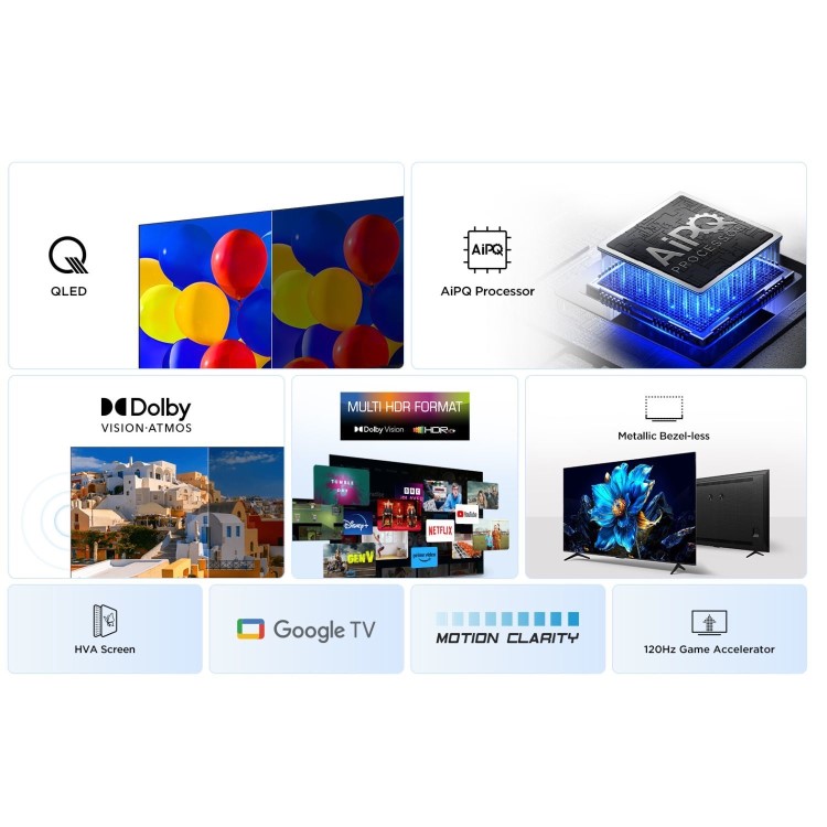 TCL P7K 43 inch 4K QLED HDR Google TV