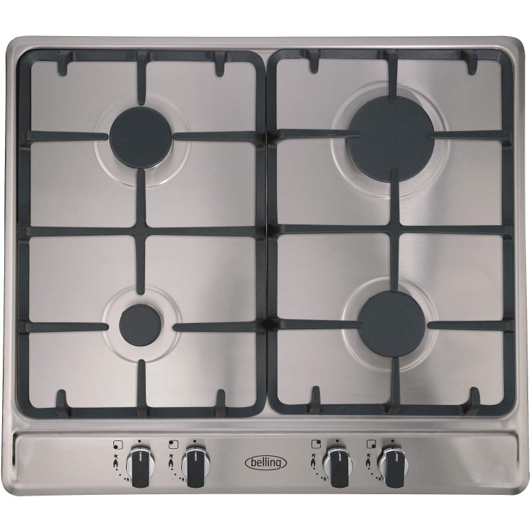 Belling GHU60GC 60cm 4 Burner Gas Hob in Stainless steel