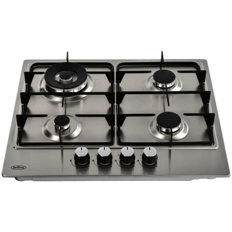 Belling 58cm 4 Burner Gas Hob - Stainless Steel