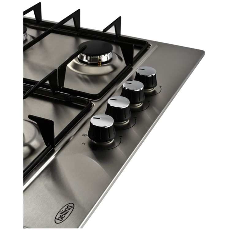 Belling 58cm 4 Burner Gas Hob - Stainless Steel