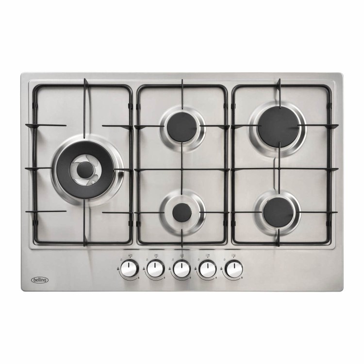 Belling 75cm 5 Burner Gas Hob - Stainless Steel