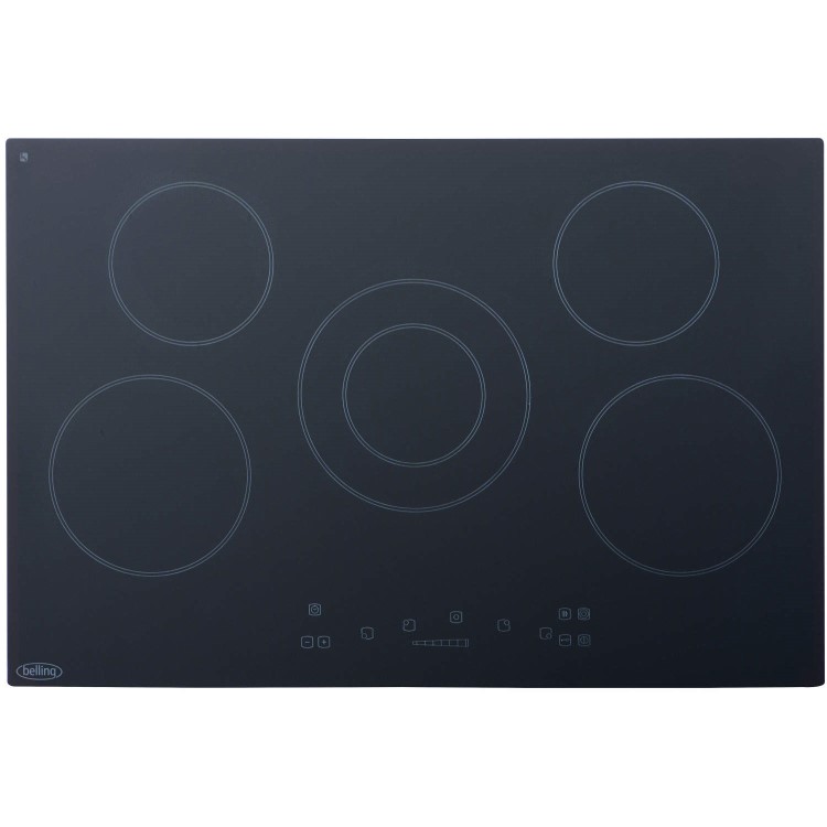 Belling CH77TC 77cm Wide 5 Zone Touch Control Ceramic Hob - Black