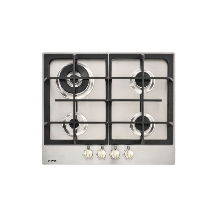 Stoves 58cm 4 Burner Gas Hob - Stainless Steel