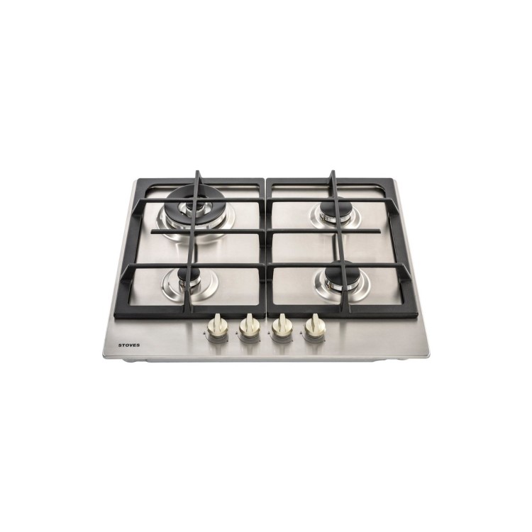 Stoves 58cm 4 Burner Gas Hob - Stainless Steel