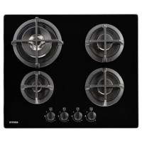 Refurbished Stoves GTG60C 4 Burner Gas-on-Glass Hob Black